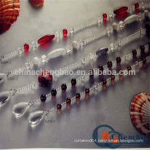 Custom transparent bead curtain for sliding window